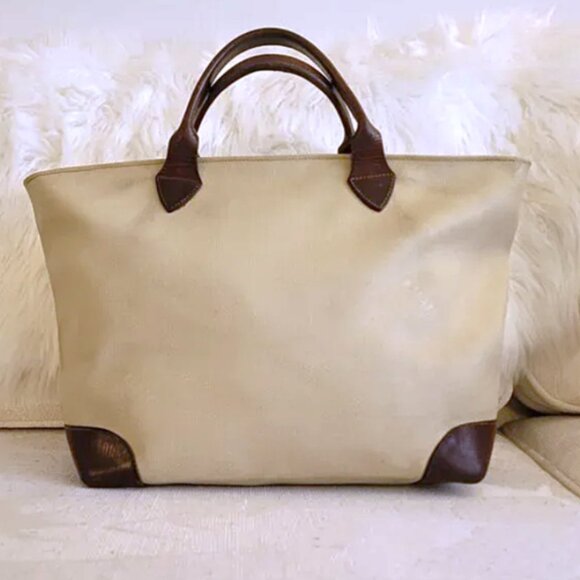 Furla Leather Tote - Cream Leather with "Furla" Logo - Leather Handles/Trim - Picture 1 of 10